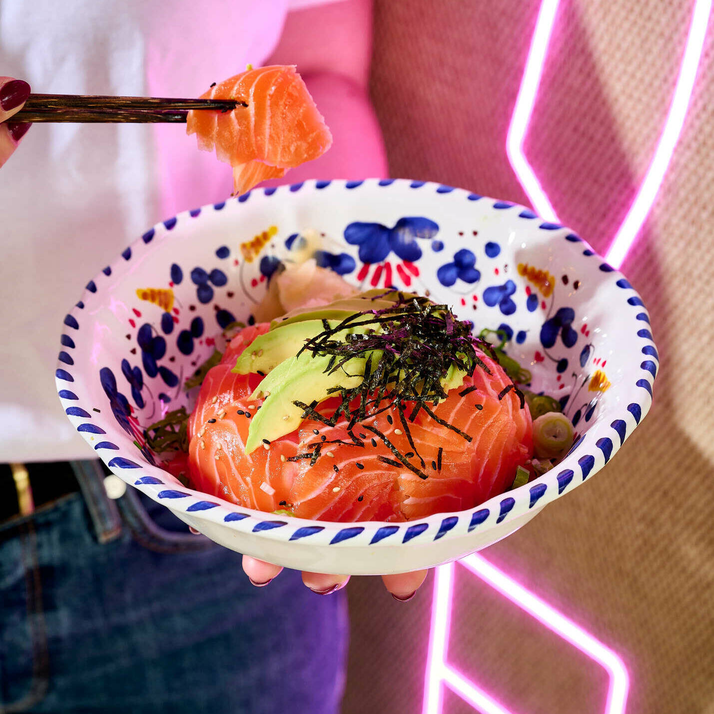 salmon chirashi