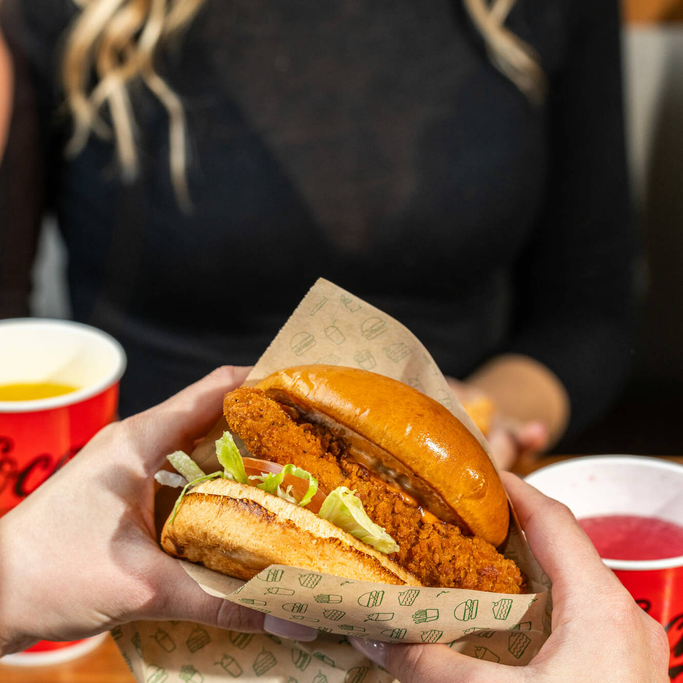 fried chicken burger