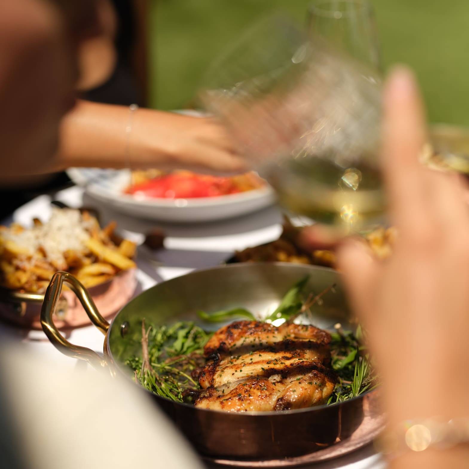 chicken dishes table